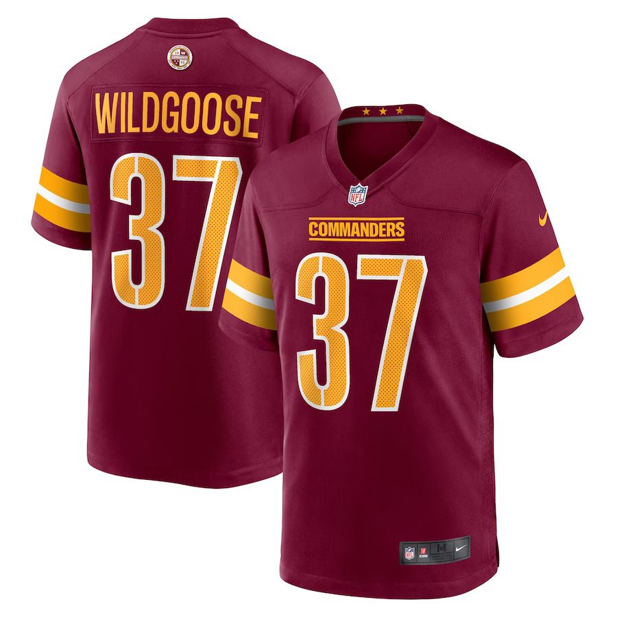 Men Washington Commanders #37 Rachad Wildgoose Nike Burgundy Game Player NFL Jersey